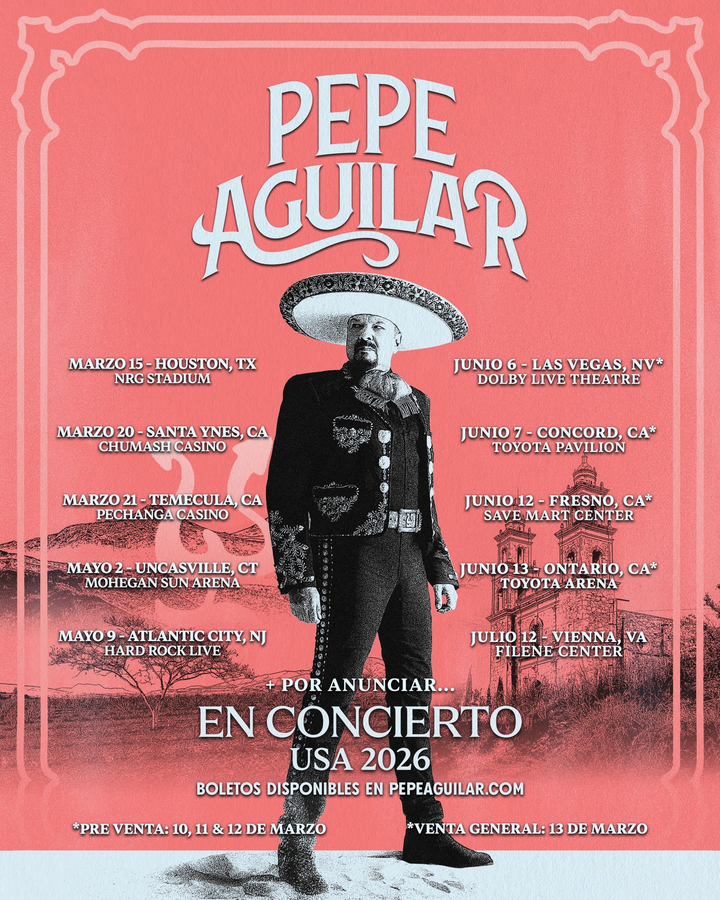 Pepe Aguilar Tour Poster 2026
